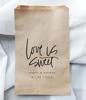 50 Love is Sweet Favor bag || Чанта за сватбени подаръци, Чанта за партита, Чанта за 